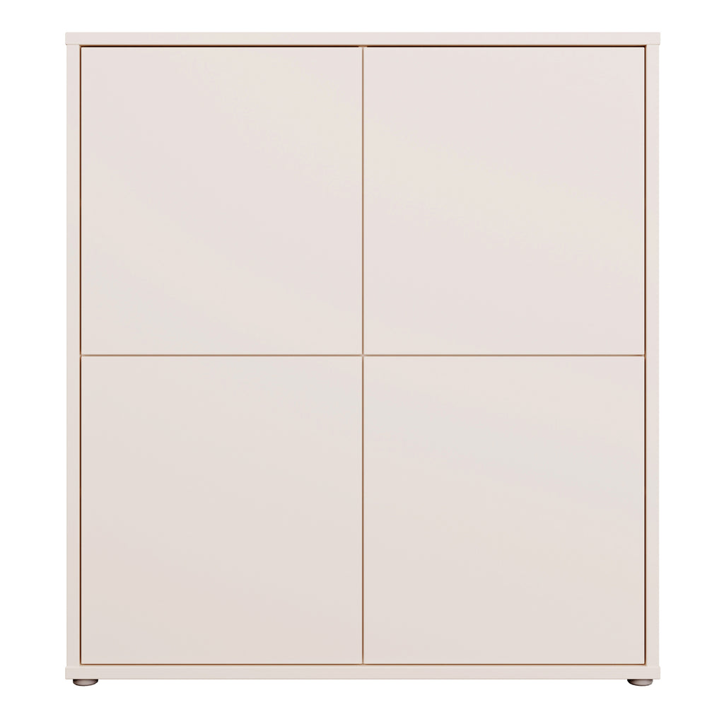 Alice Springs 4 Door Storage Cabinet with Push-to-Open Doors in Sand