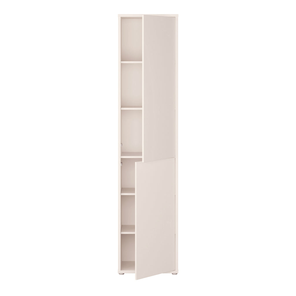 Alice Springs Narrow Tall Cupboard with 2 Push-to-Open Doors in Sand