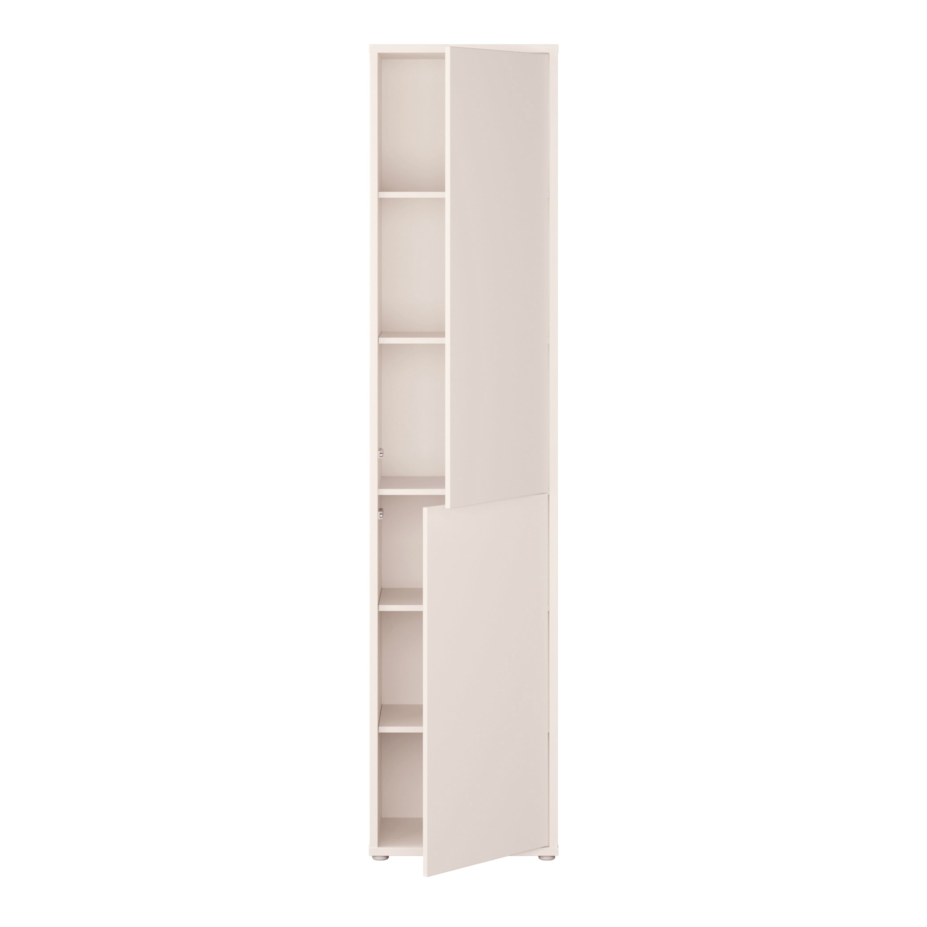 Alice Springs Narrow Tall Cupboard with 2 Push-to-Open Doors in Sand