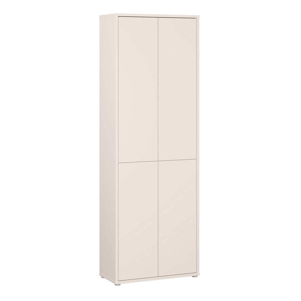 Alice Springs 4 Door Tall Storage Cabinet with Push-to-Open Doors in Sand