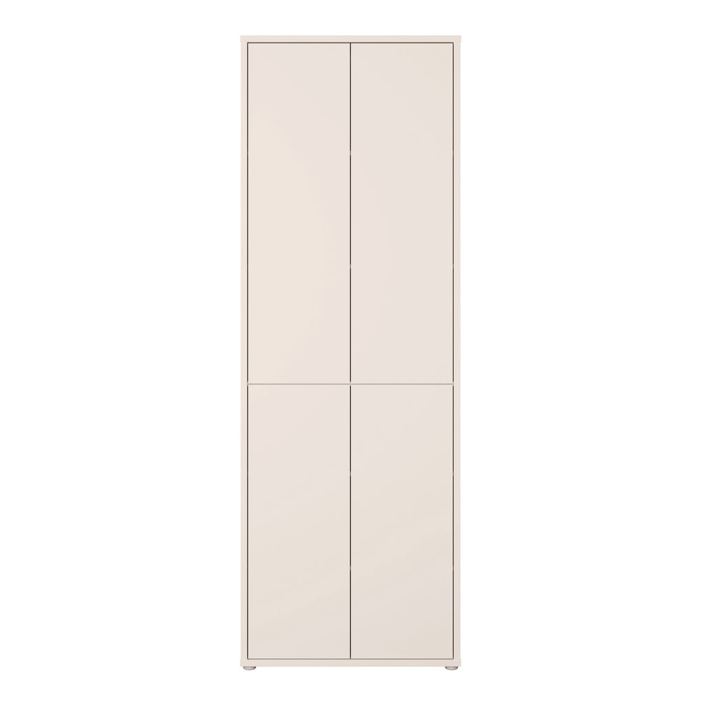 Alice Springs 4 Door Tall Storage Cabinet with Push-to-Open Doors in Sand