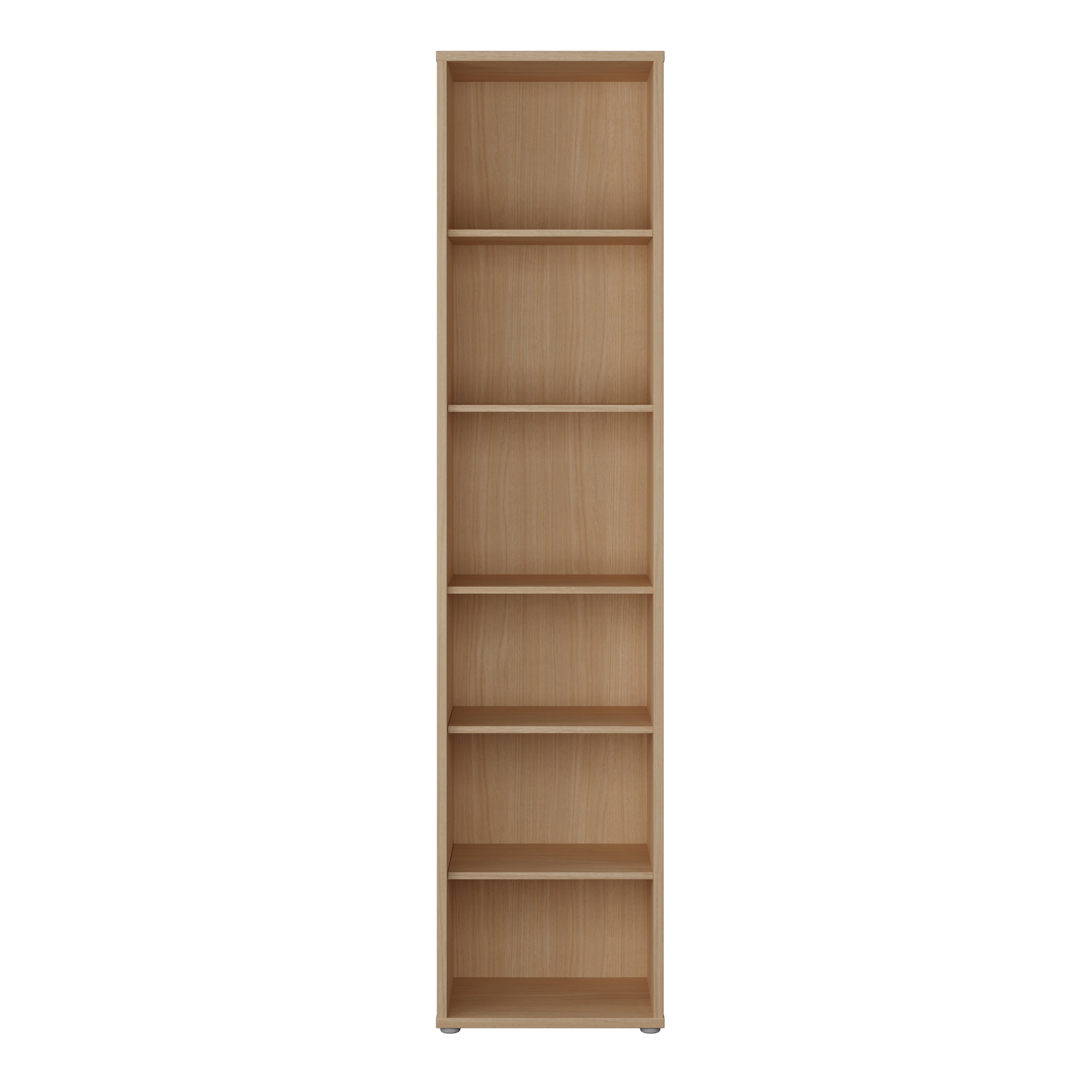 Alice Springs Tall Narrow Bookcase with 5 Shelves in Elegancia Oak