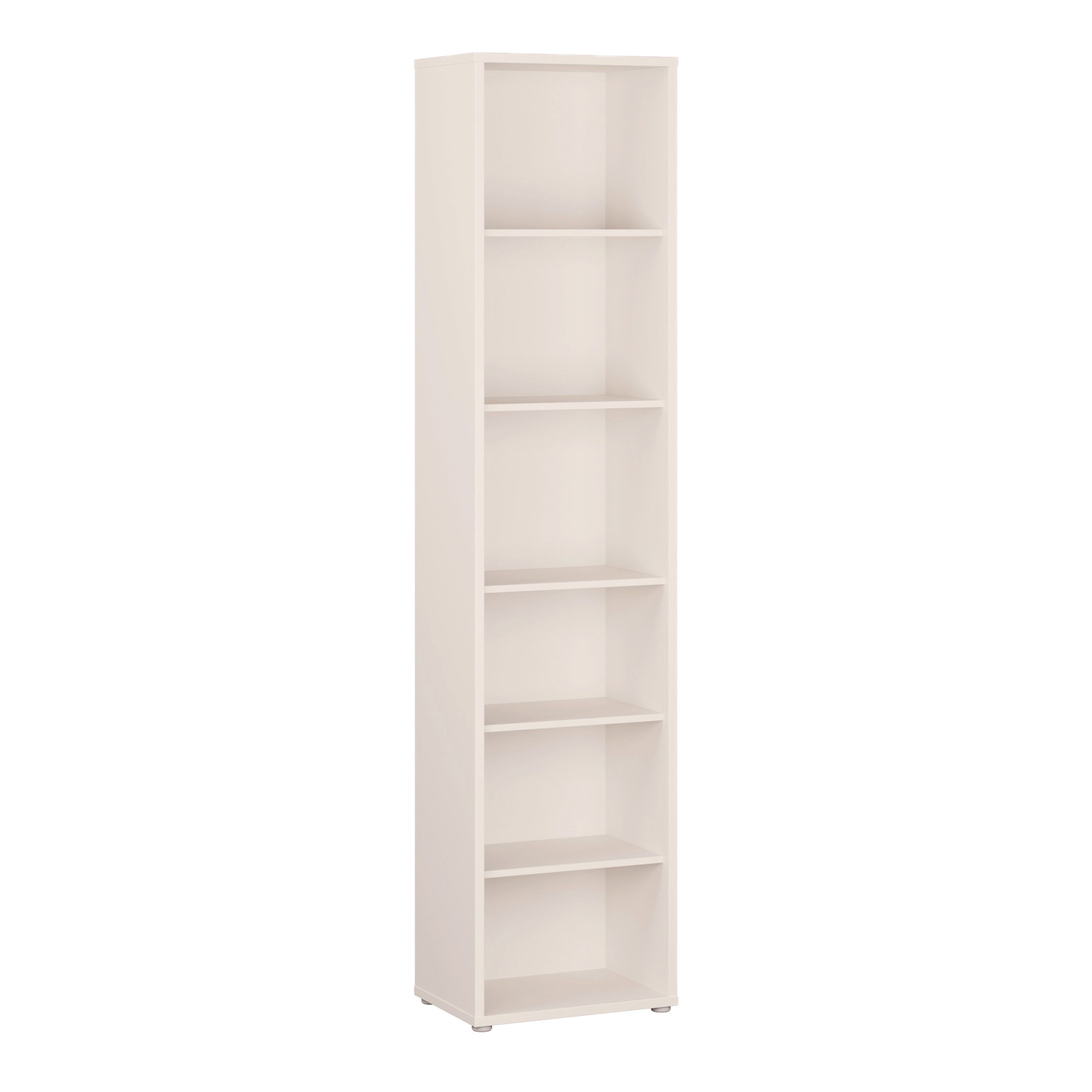 Alice Springs Tall Narrow Bookcase with 5 Shelves in Soft Neutral