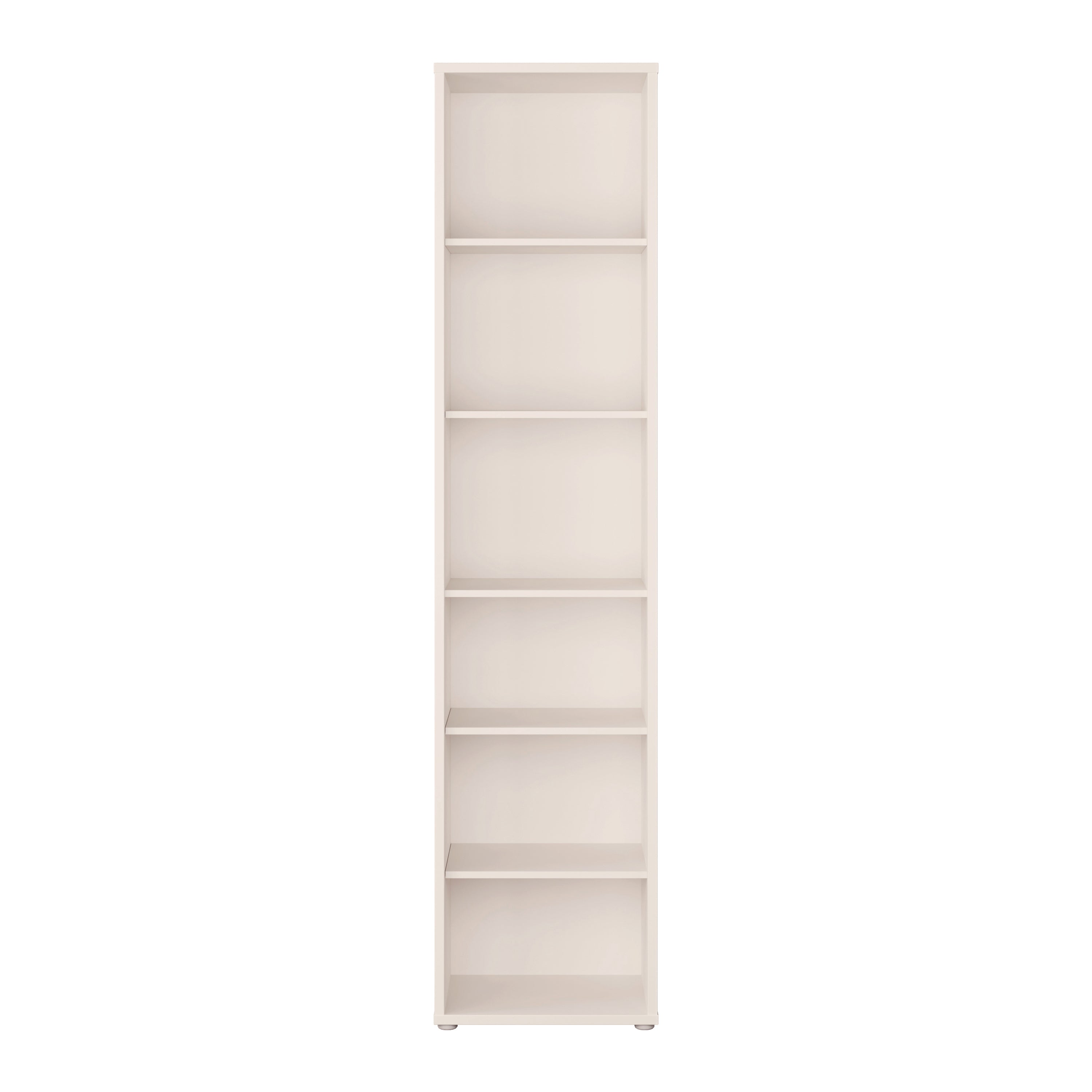 Alice Springs Tall Narrow Bookcase with 5 Shelves in Soft Neutral