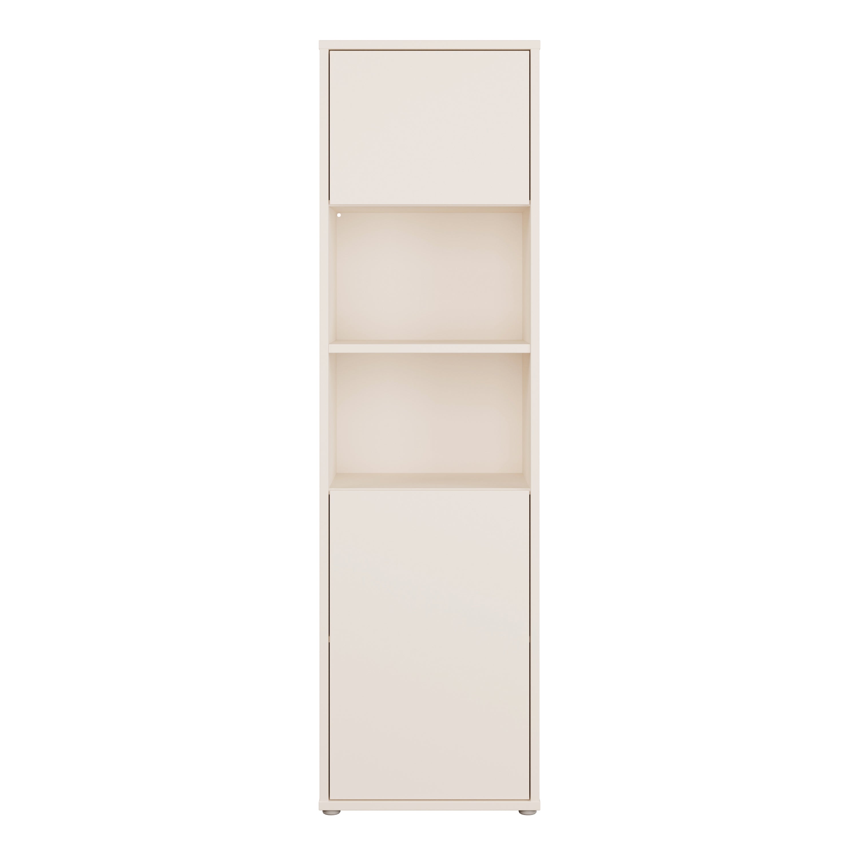 Alice Springs Tall Storage Cabinet with 2 Push-to-Open Doors & 1 Shelf in Sand