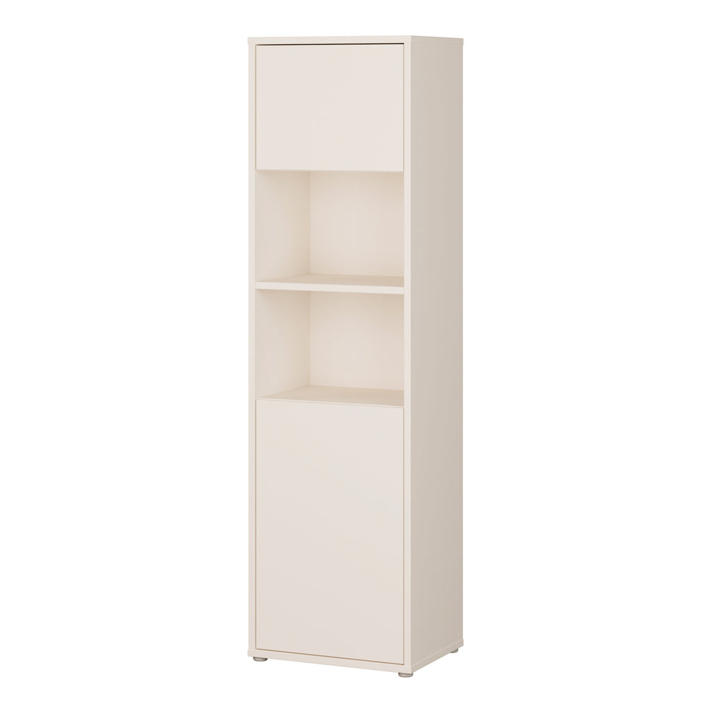 Alice Springs Tall Storage Cabinet with 2 Push-to-Open Doors & 1 Shelf in Sand