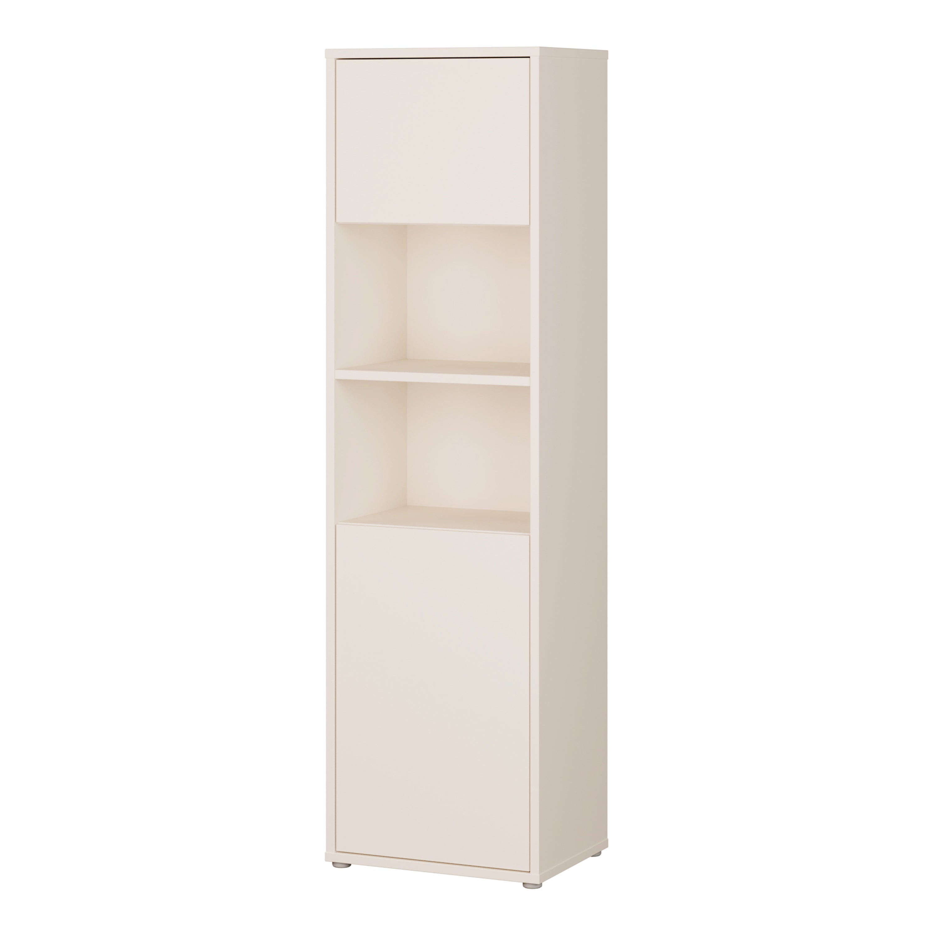 Alice Springs Tall Storage Cabinet with 2 Push-to-Open Doors & 1 Shelf in Sand