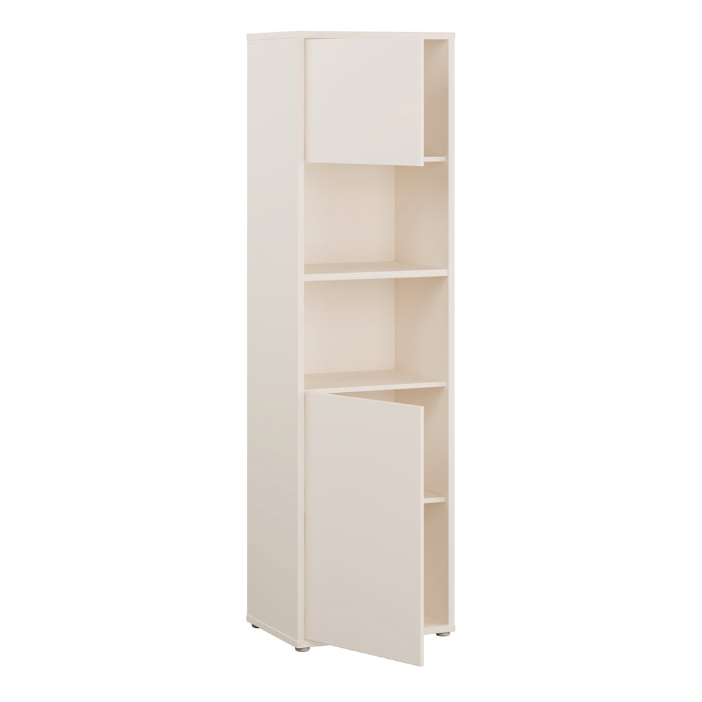 Alice Springs Tall Storage Cabinet with 2 Push-to-Open Doors & 1 Shelf in Sand
