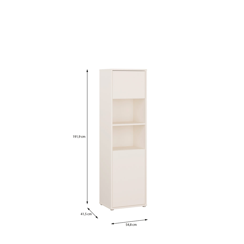 Alice Springs Tall Storage Cabinet with 2 Push-to-Open Doors & 1 Shelf in Sand