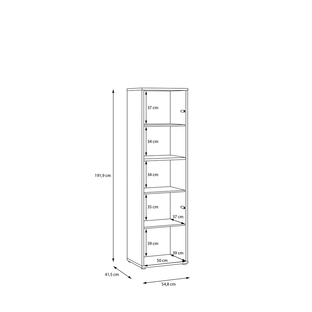 Alice Springs Tall Storage Cabinet with 2 Push-to-Open Doors & 1 Shelf in Sand