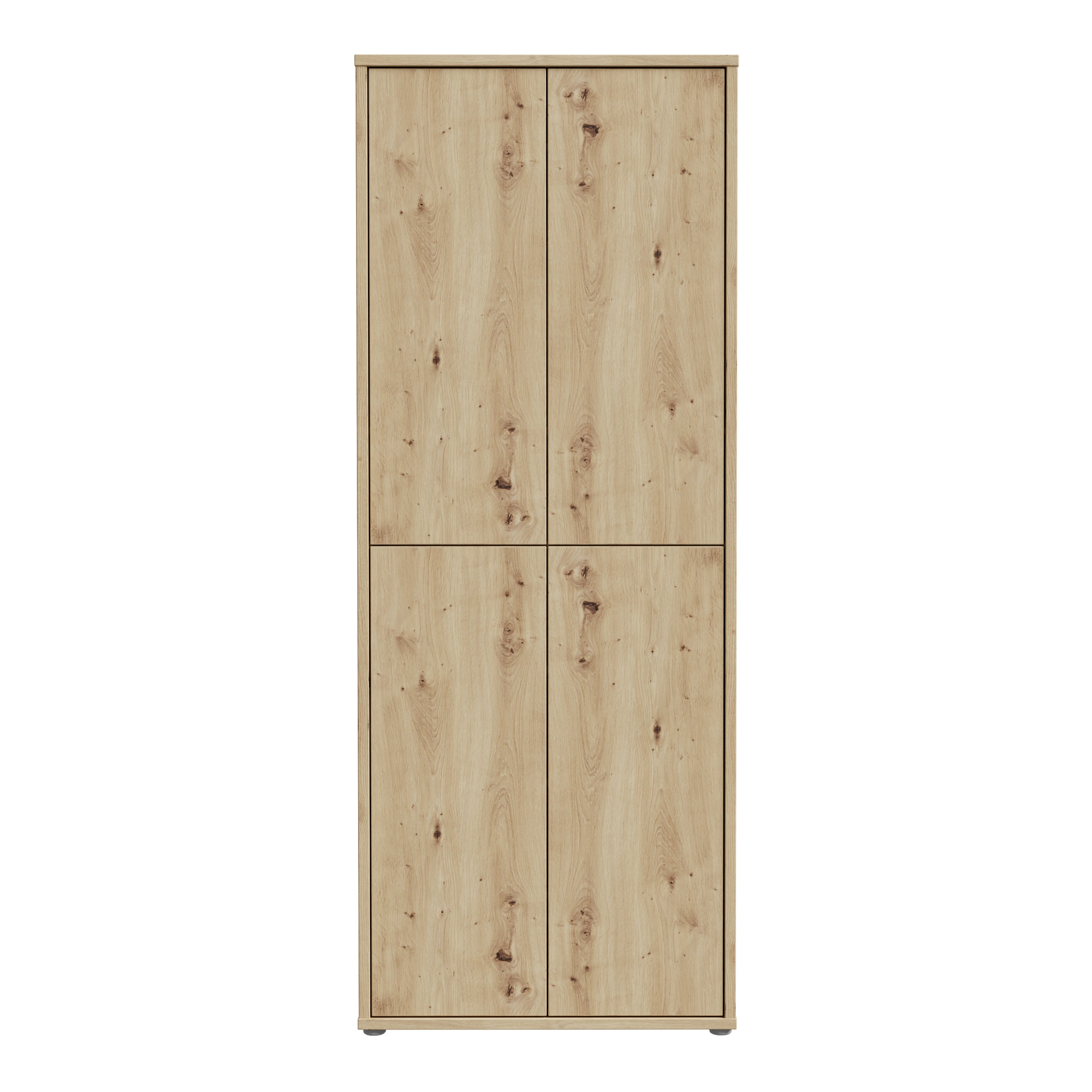 Alice Springs Shoe Cabinet with 4 Doors Push-to-Open in Artisan Oak