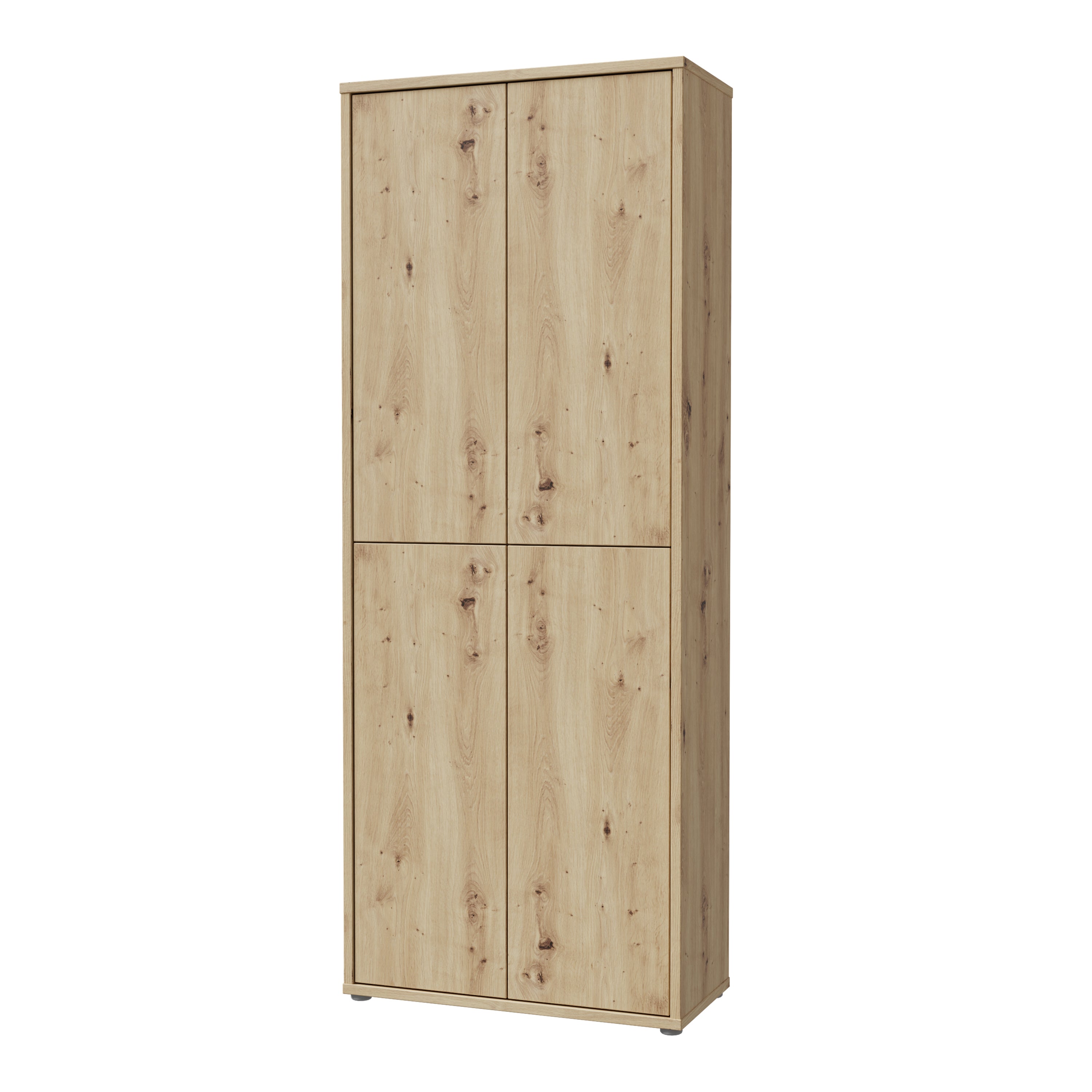 Alice Springs Shoe Cabinet with 4 Doors Push-to-Open in Artisan Oak