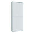 Alice Springs Tall Shoe Cabinet with 4 Doors Push-to-Open in Light Grey