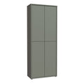 Alice Springs Tall Shoe Cabinet with 4 Doors Push-to-Open in Sage Green