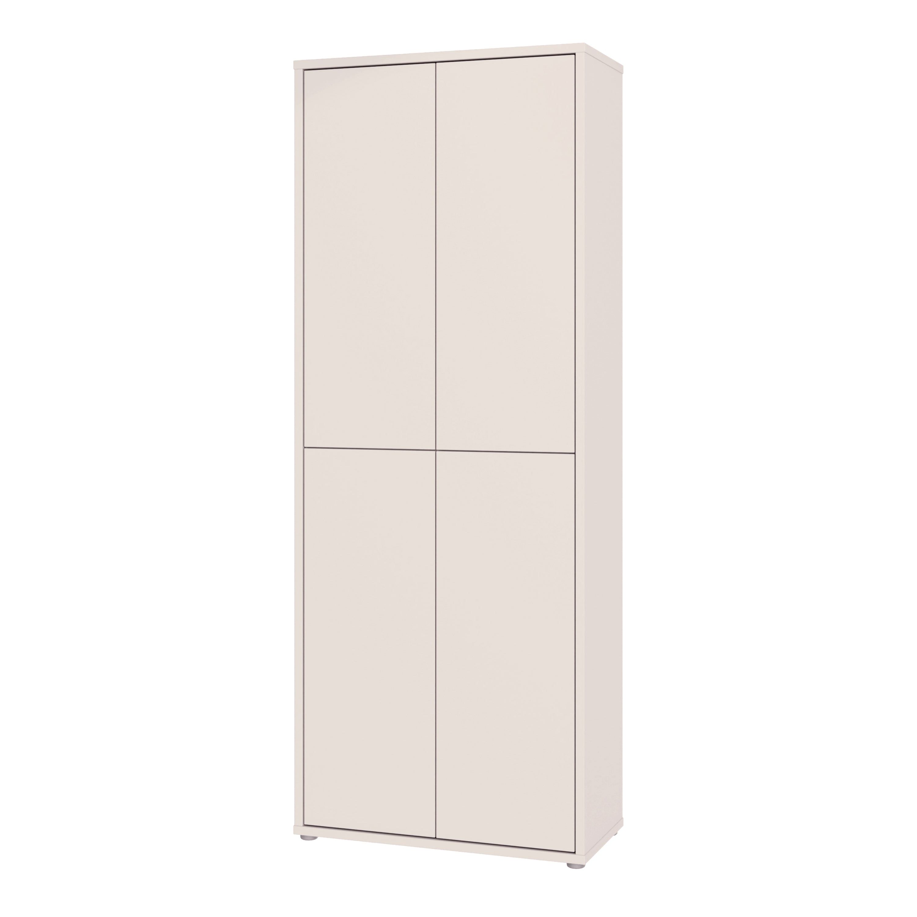 Alice Springs Tall Shoe Cabinet with 4 Doors Push-to-Open in Sand