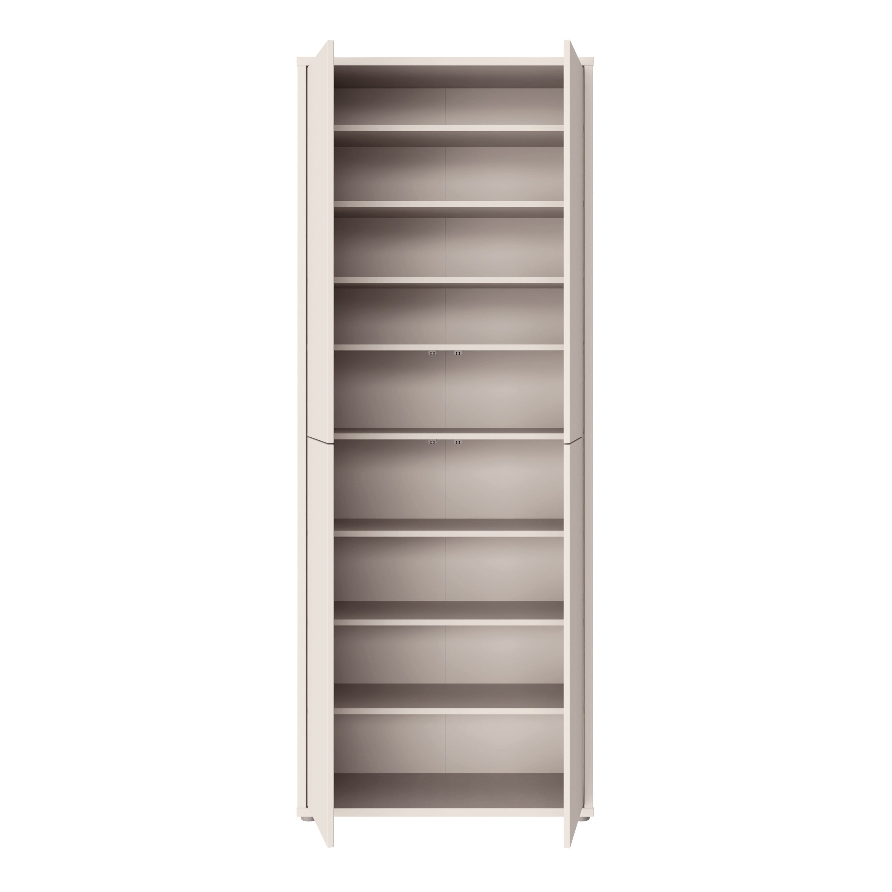 Alice Springs Tall Shoe Cabinet with 4 Doors Push-to-Open in Sand