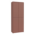 Alice Springs Tall Shoe Cabinet with 4 Doors Push-to-Open in Terracotta