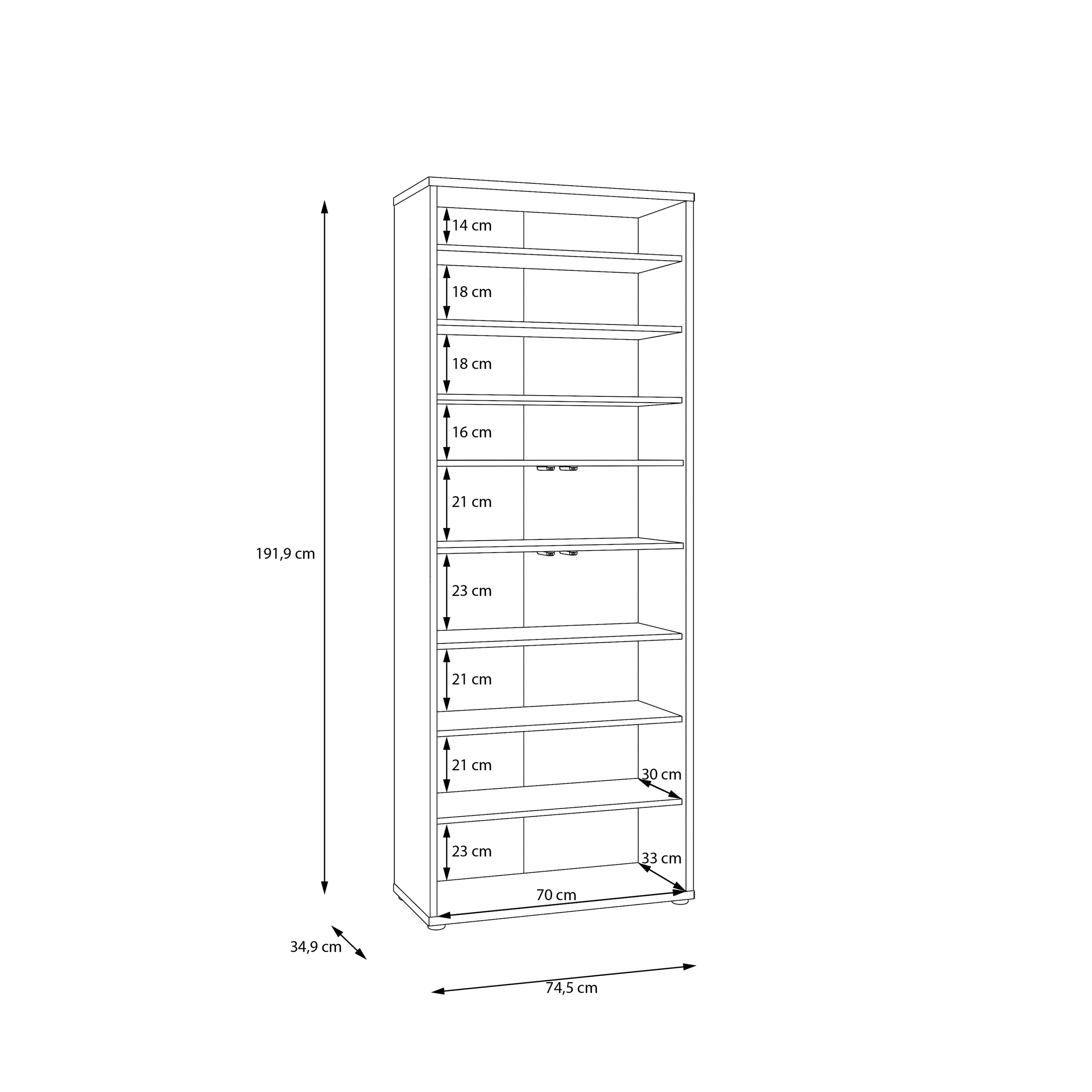 Alice Springs Tall Shoe Cabinet with 4 Doors Push-to-Open in Night Blue