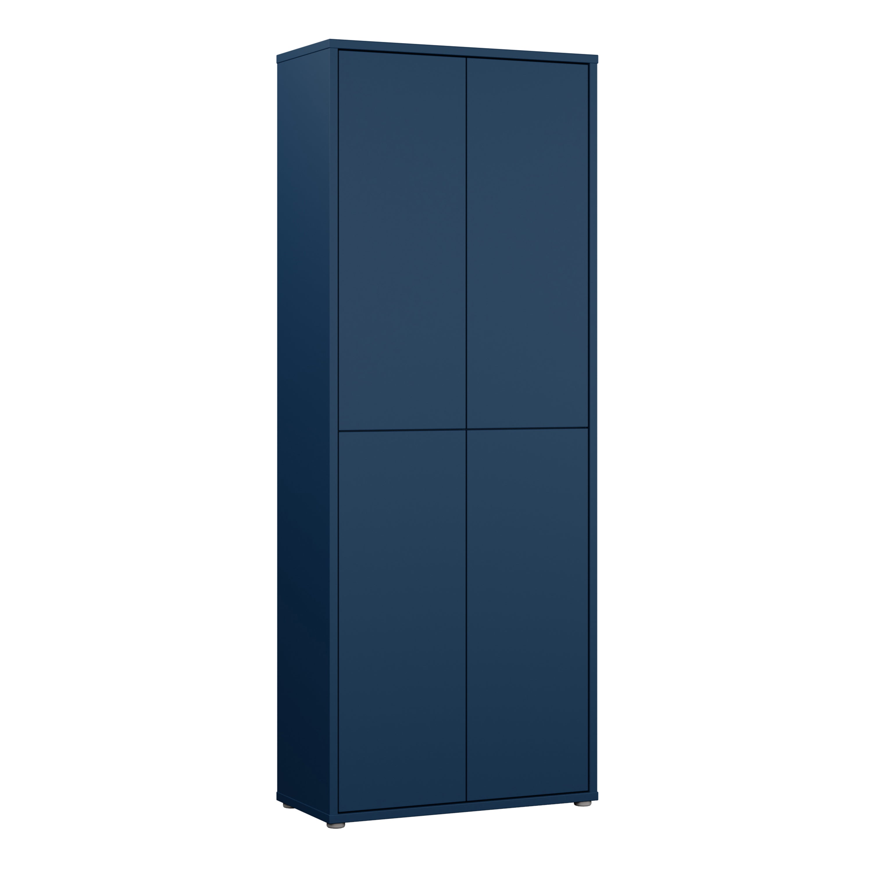 Alice Springs Tall Shoe Cabinet with 4 Doors Push-to-Open in Night Blue