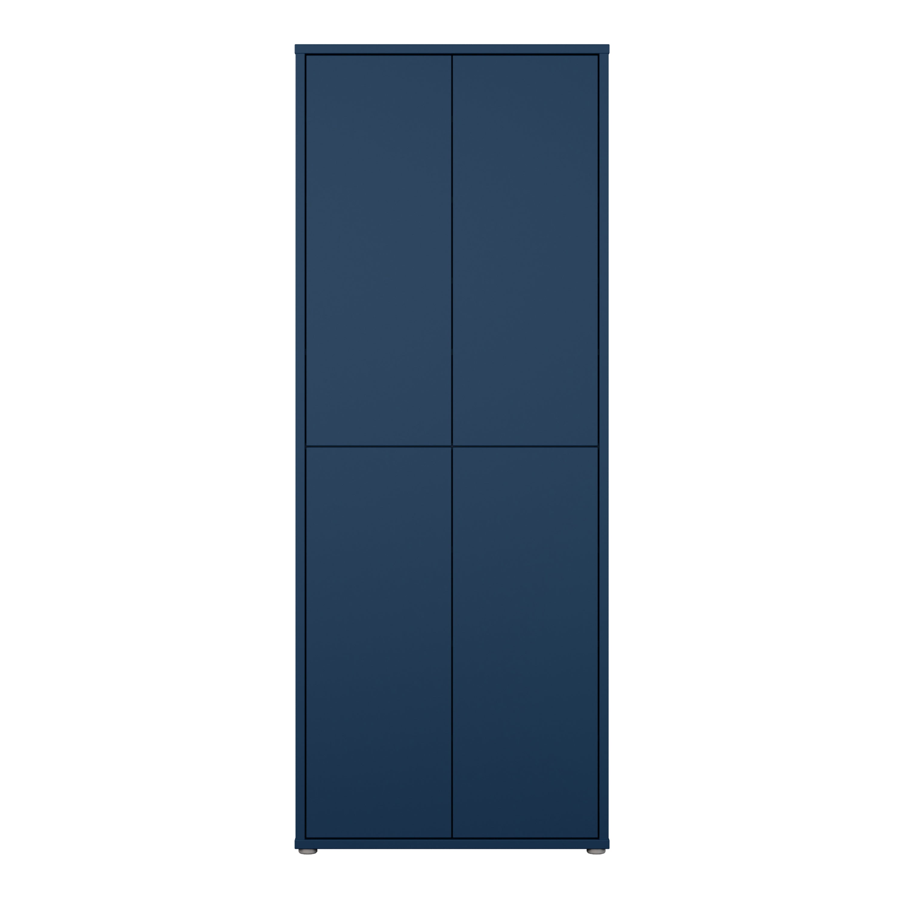 Alice Springs Tall Shoe Cabinet with 4 Doors Push-to-Open in Night Blue