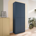 Alice Springs Tall Shoe Cabinet with 4 Doors Push-to-Open in Night Blue