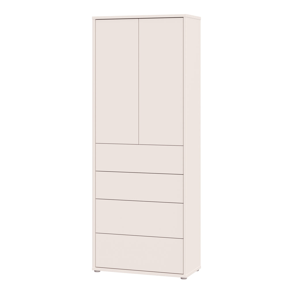 Alice Springs Tall Storage Cabinet with Push-to-Open Doors & 4 Drawers in Sand