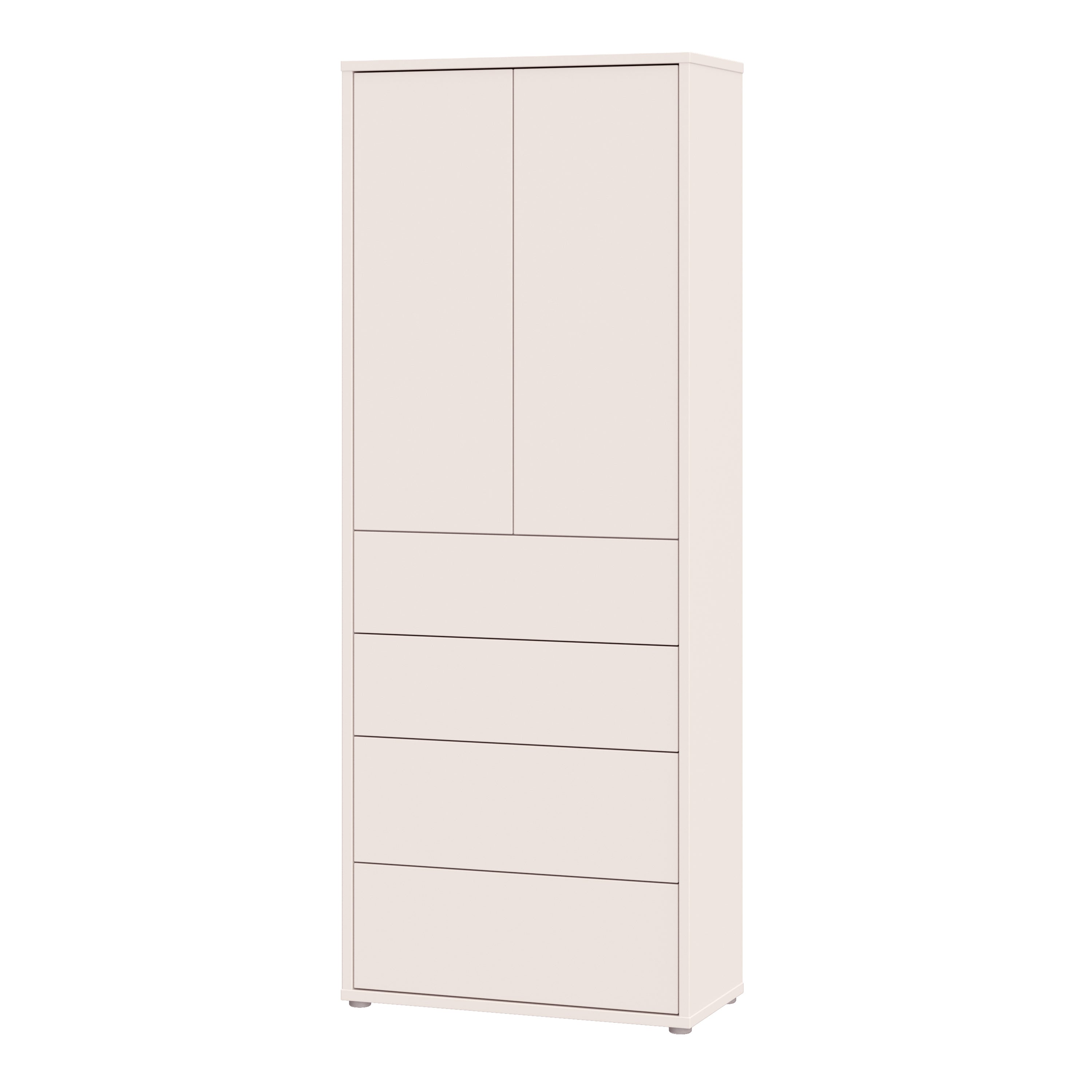 Alice Springs Tall Storage Cabinet with Push-to-Open Doors & 4 Drawers in Sand
