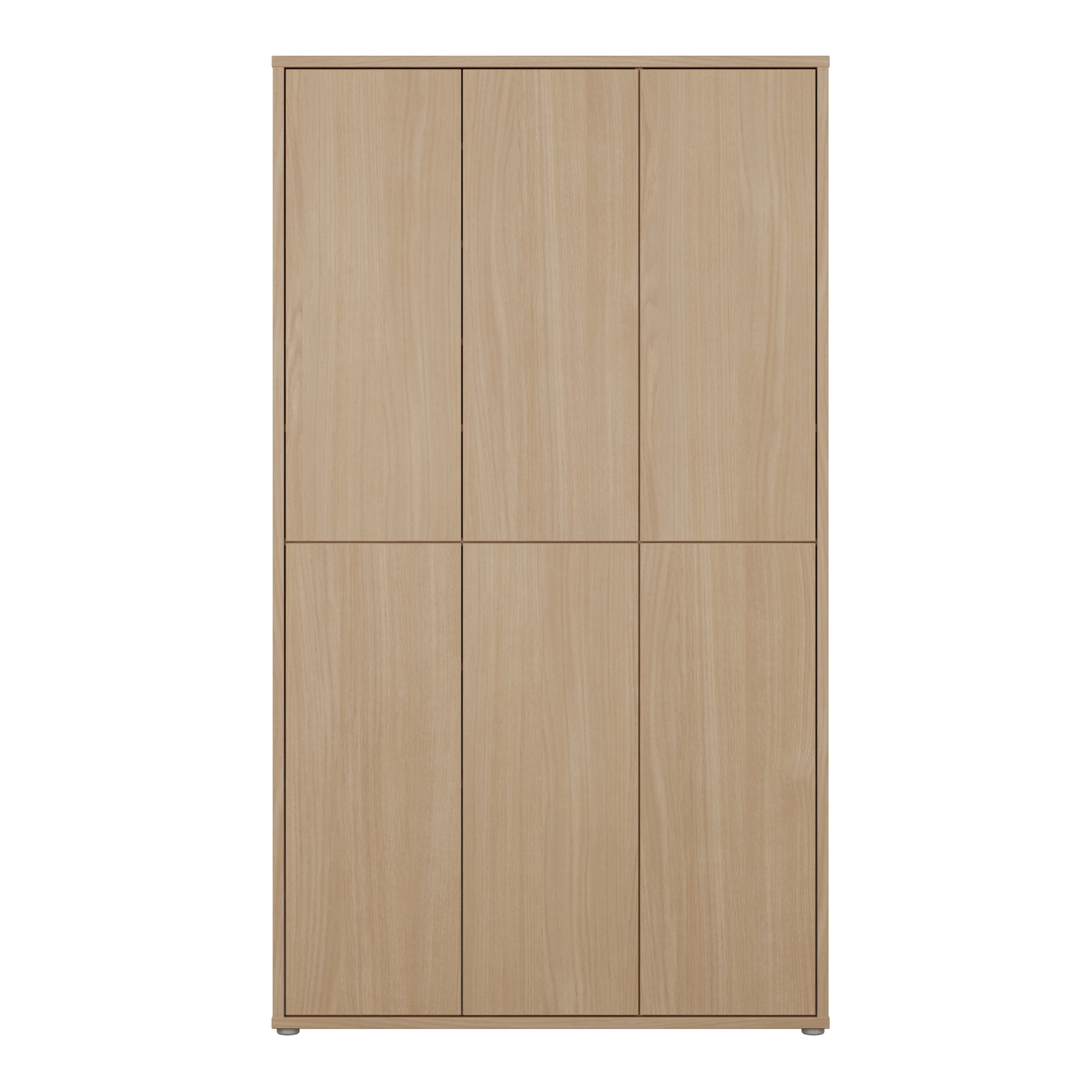 Alice Springs Tall Shoe Cabinet with 6 Doors Push-to-Open in Elegancia Oak