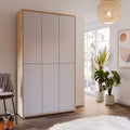 Alice Springs Shoe cabinet with 6 Doors Push-to-Open in Artisan Oak and Light Grey Doors