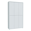 Alice Springs Tall Shoe Cabinet with 6 Doors Push-to-Open in Light Grey
