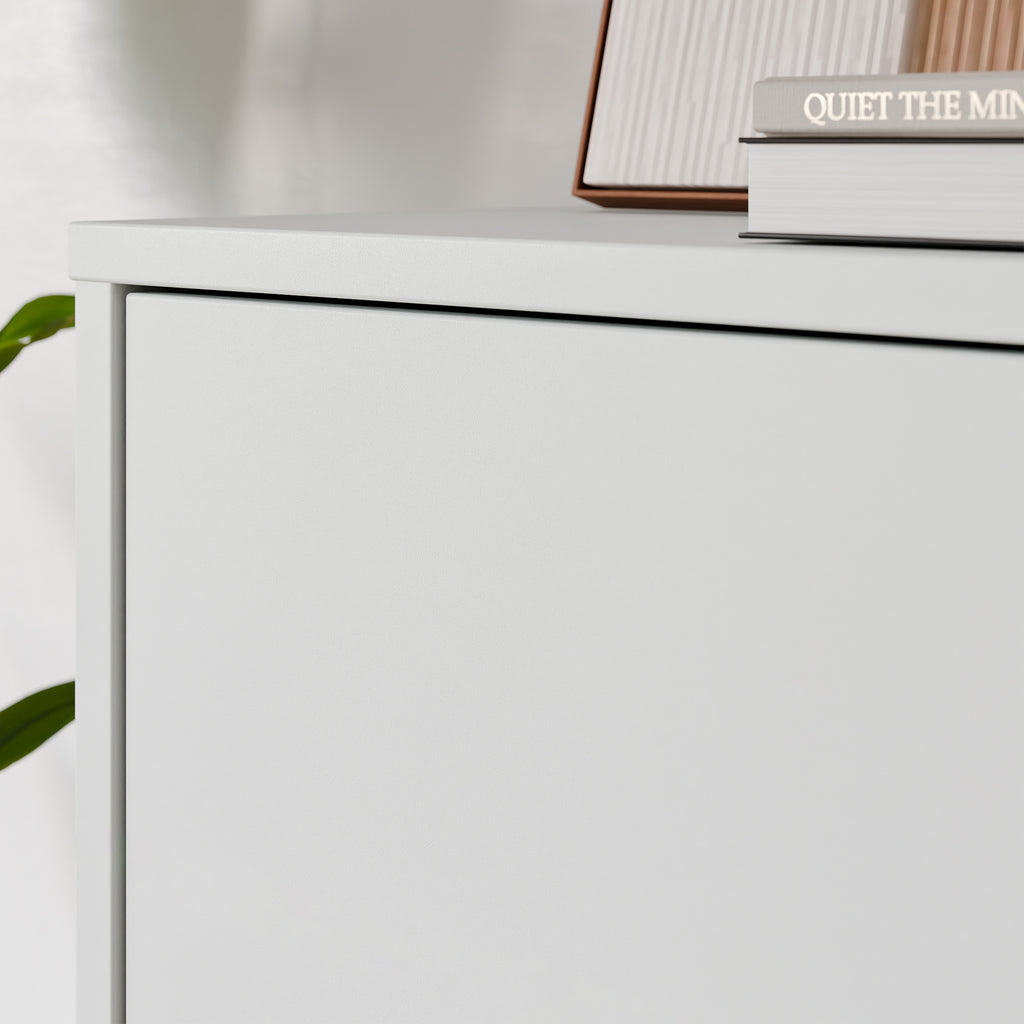 Alice Springs Tall Shoe Cabinet with 6 Doors Push-to-Open in Light Grey