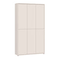 Alice Springs Tall Shoe Cabinet with 6 Doors Push-to-Open in Sand