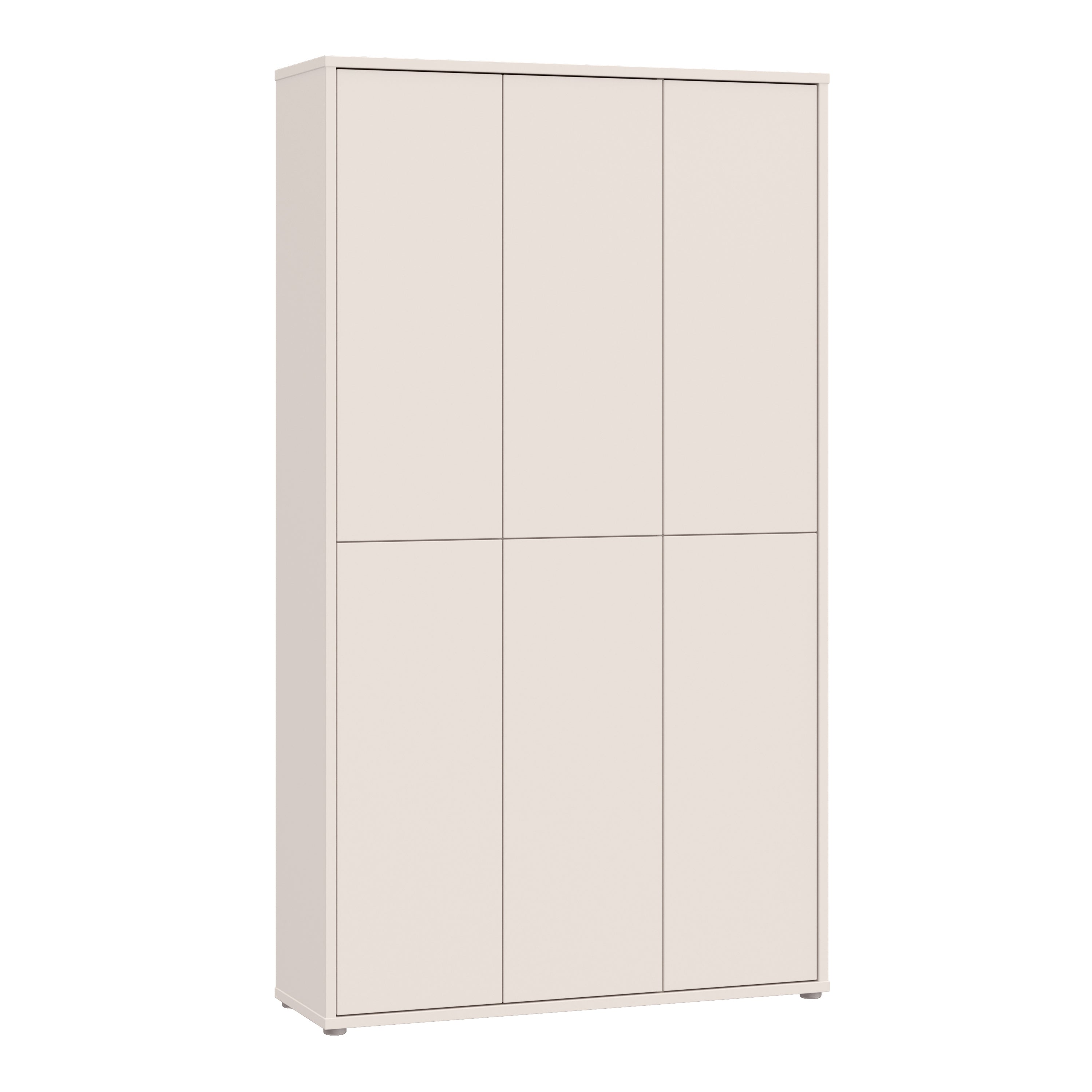 Alice Springs Tall Shoe Cabinet with 6 Doors Push-to-Open in Sand