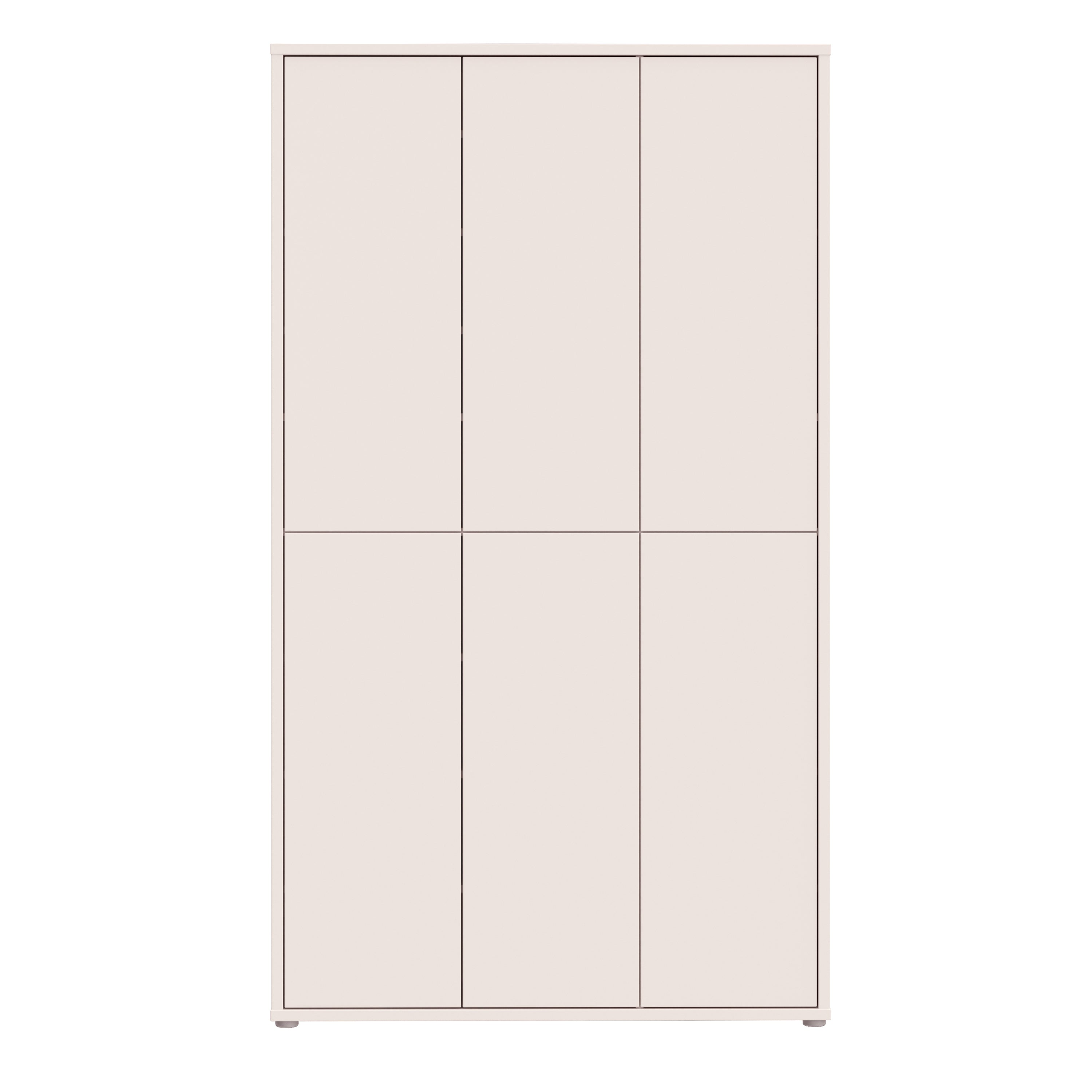 Alice Springs Tall Shoe Cabinet with 6 Doors Push-to-Open in Sand