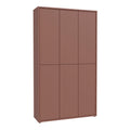 Alice Springs Tall Shoe Cabinet with 6 Doors Push-to-Open in Terracotta