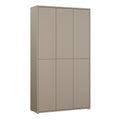 Alice Springs Tall Shoe Cabinet with 6 Doors Push-to-Open in Taupe