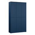 Alice Springs Tall Shoe Cabinet with 6 Doors Push-to-Open in Night Blue