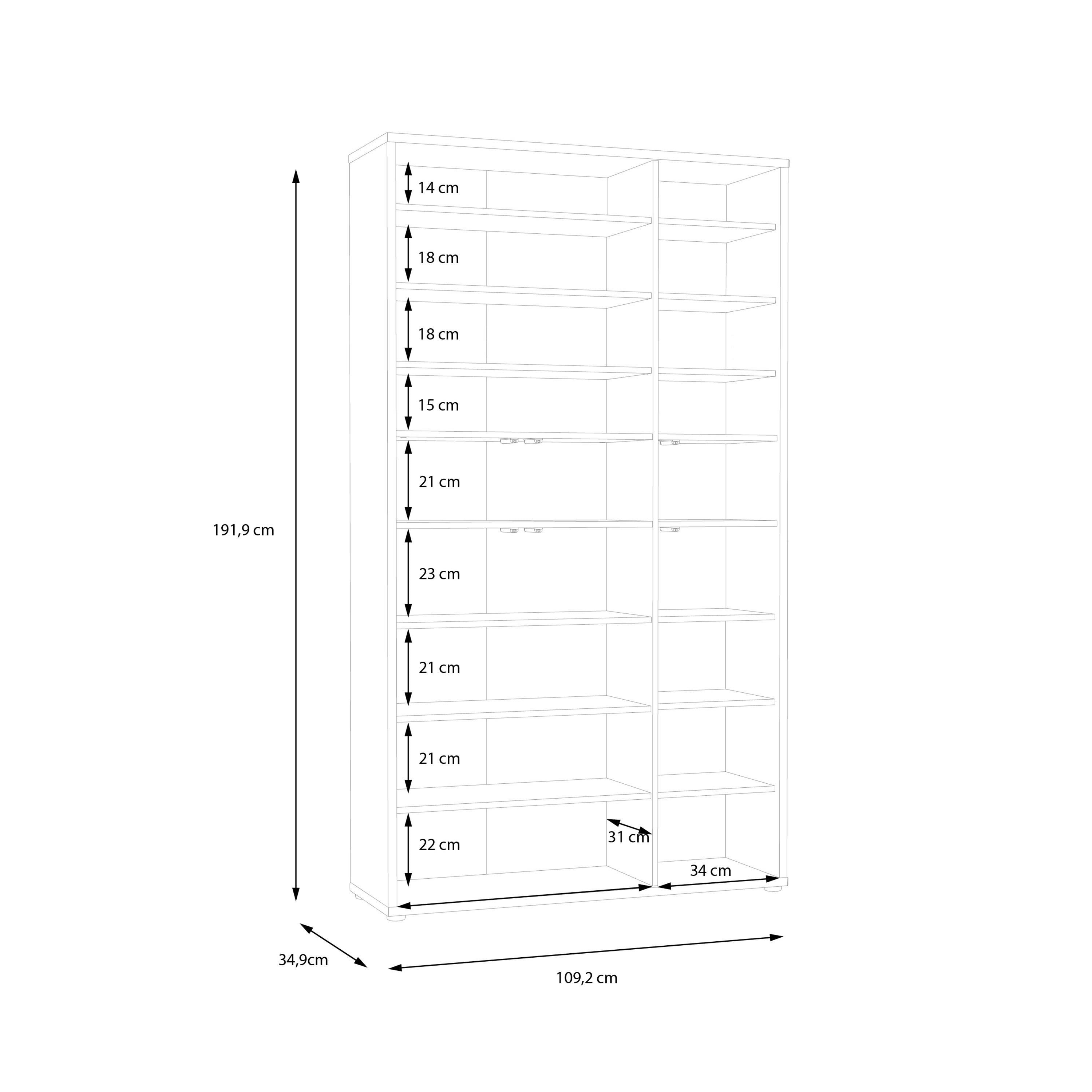 Alice Springs Tall Shoe Cabinet with 6 Doors Push-to-Open in Butter Yellow