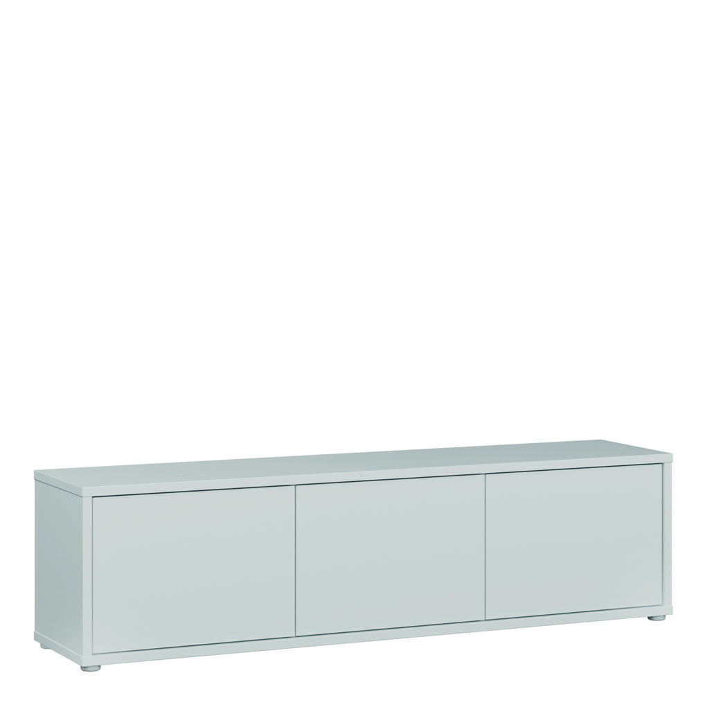 Alice Springs Wide TV Cabinet with 3 Doors Push-to-Open in Light Grey