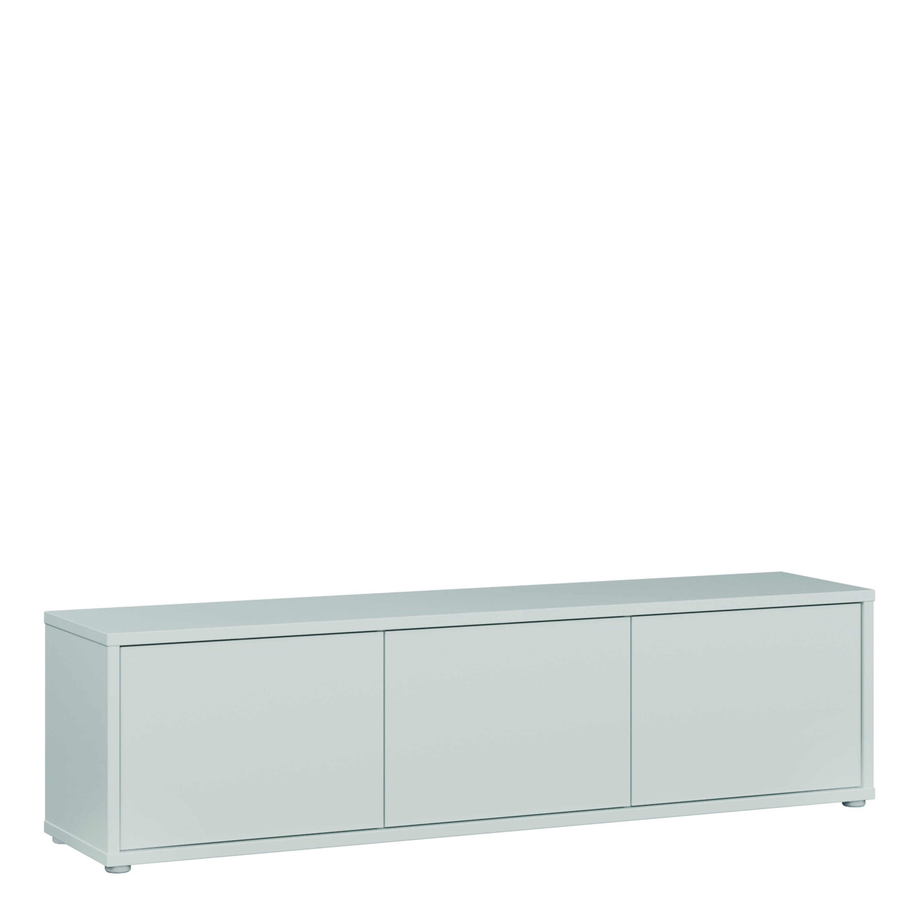 Alice Springs Wide TV Cabinet with 3 Doors Push-to-Open in Light Grey