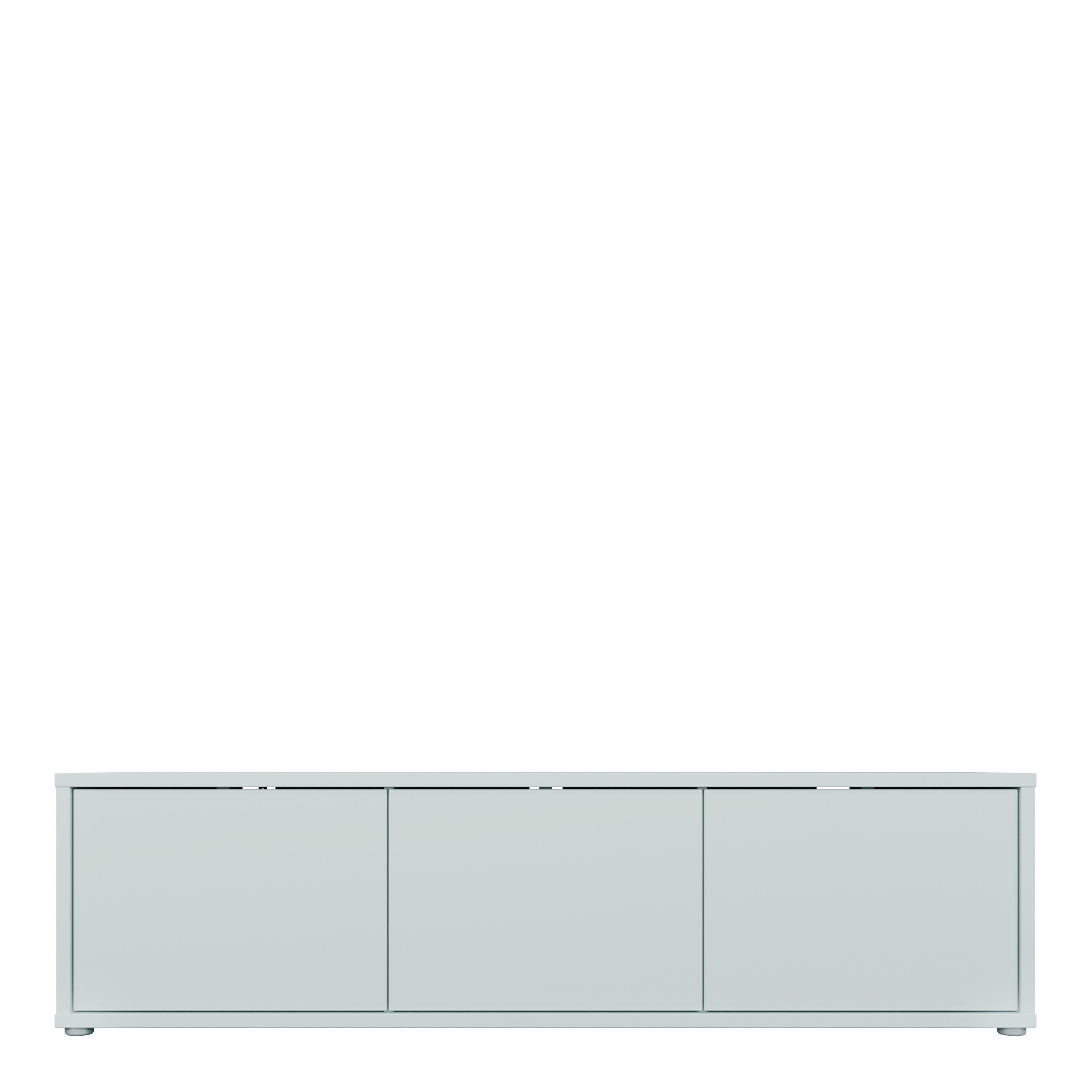 Alice Springs Wide TV Cabinet with 3 Doors Push-to-Open in Light Grey