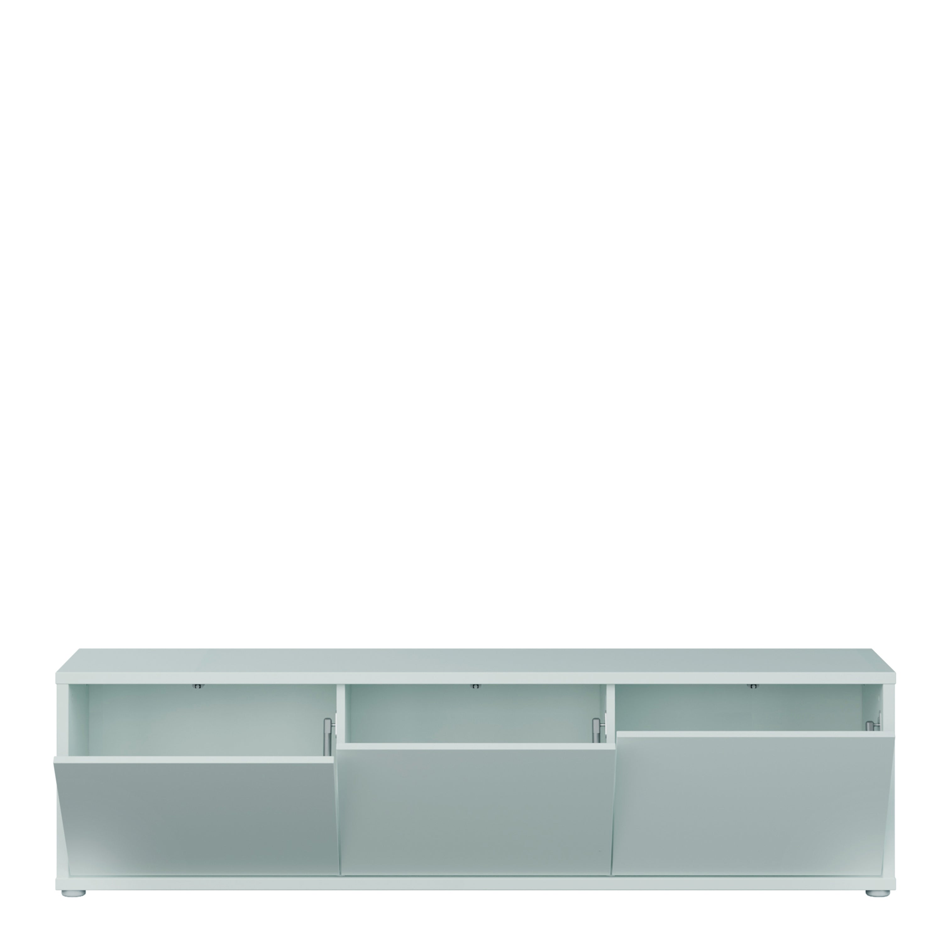 Alice Springs Wide TV Cabinet with 3 Doors Push-to-Open in Light Grey