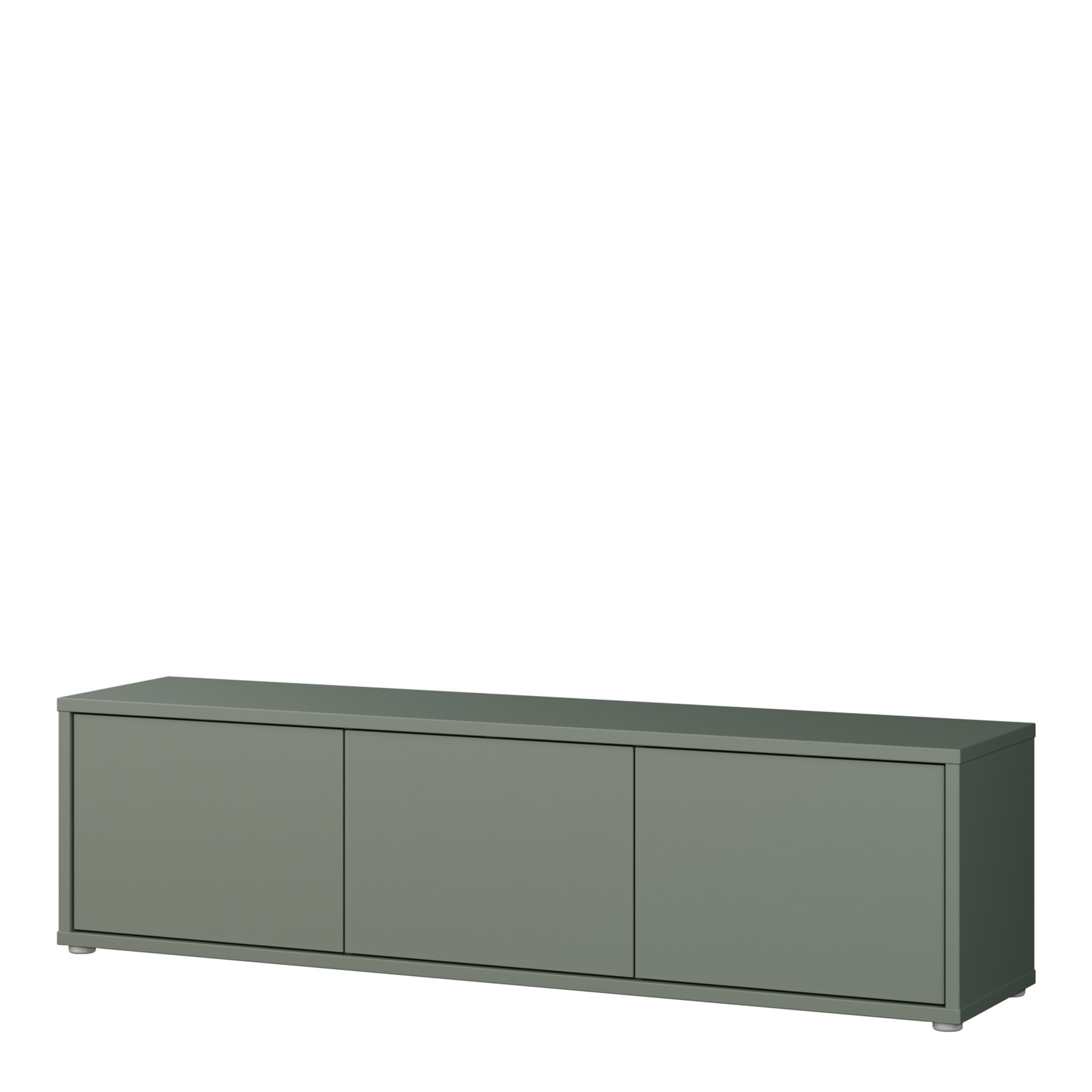 Alice Springs Wide TV Cabinet with 3 Doors Push-to-Open in Sage Green