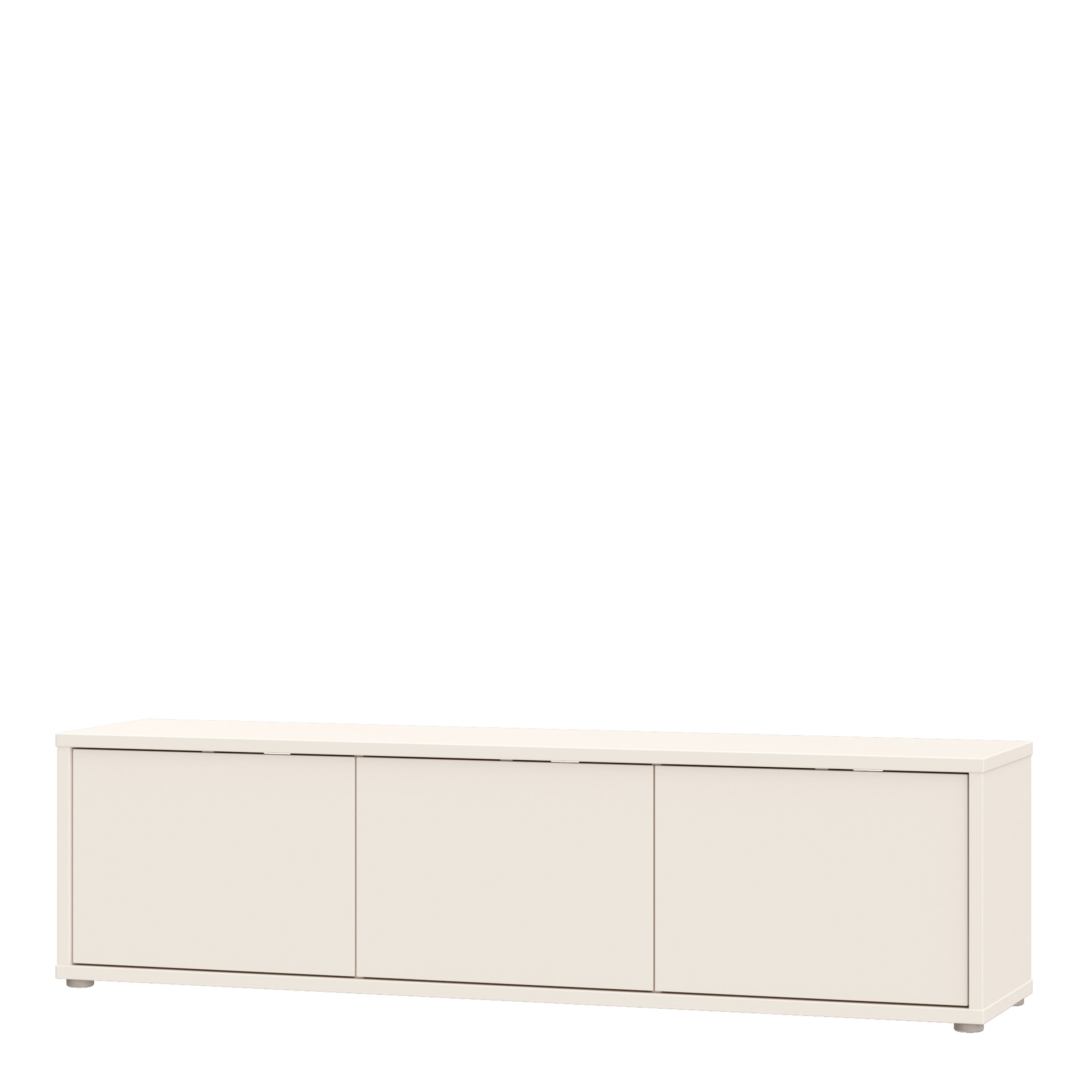 Alice Springs Wide TV Cabinet with 3 Doors Push-to-Open in Sand