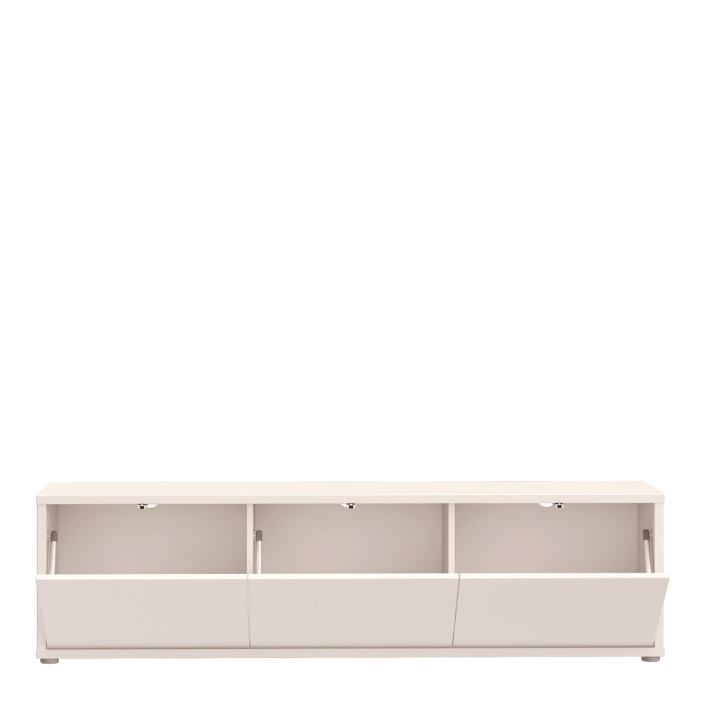Alice Springs Wide TV Cabinet with 3 Doors Push-to-Open in Sand