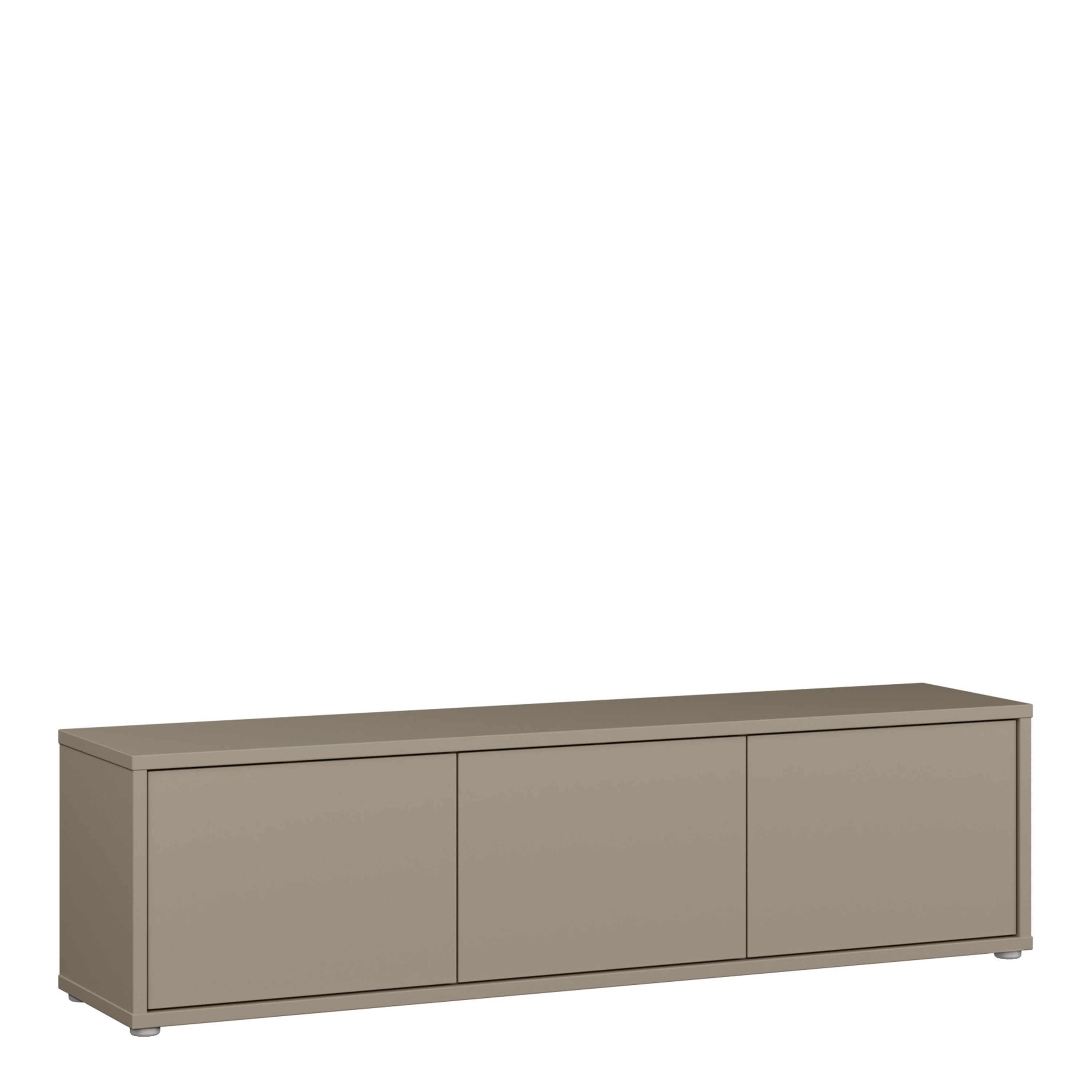 Alice Springs Wide TV Cabinet with 3 Doors Push-to-Open in Taupe