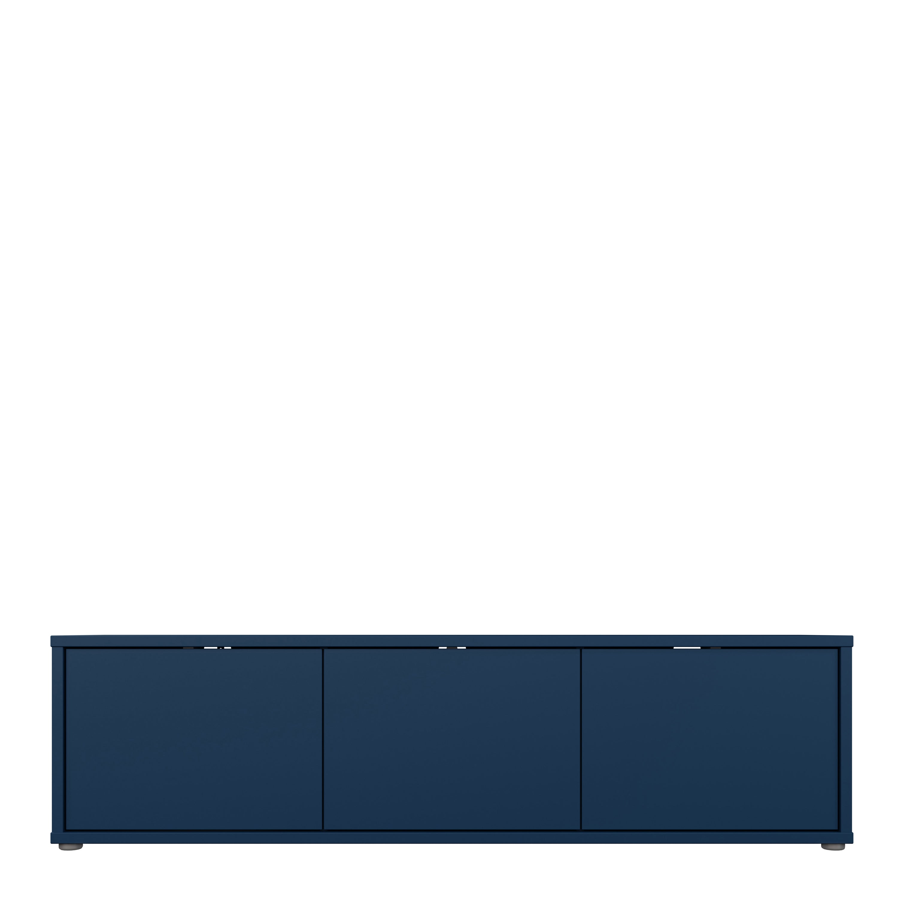 Alice Springs Wide TV Cabinet with 3 Doors Push-to-Open in Night Blue