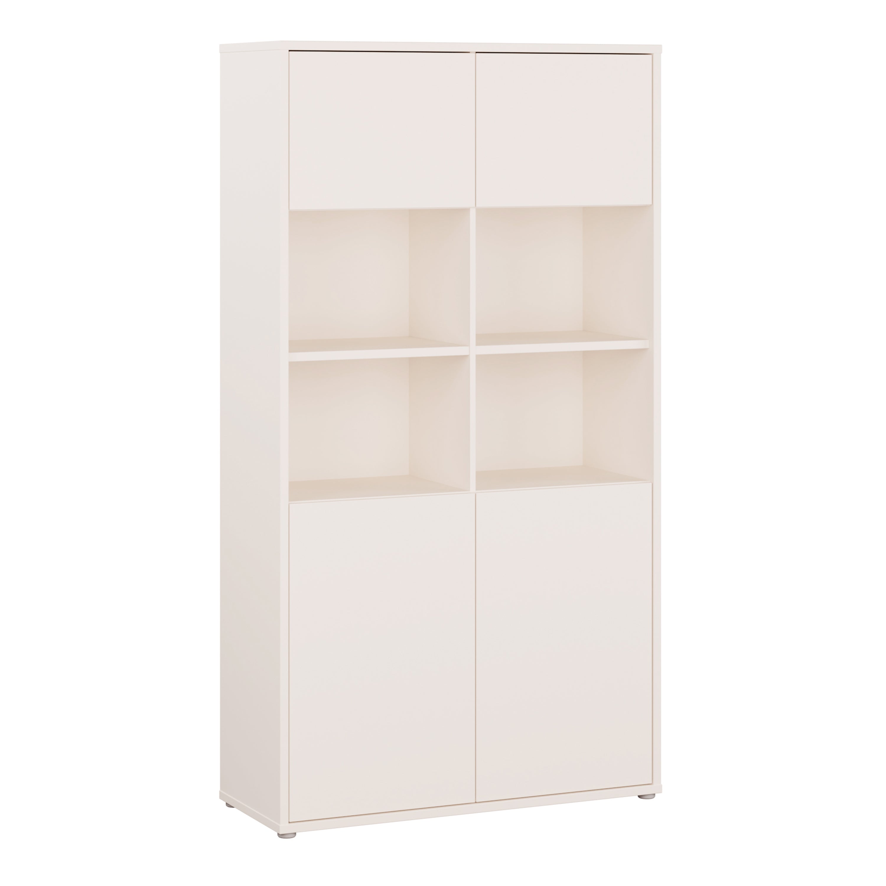 Alice Springs Wide Storage Cabinet 4 Doors Push-to-Open & 2 Central Shelves Sand