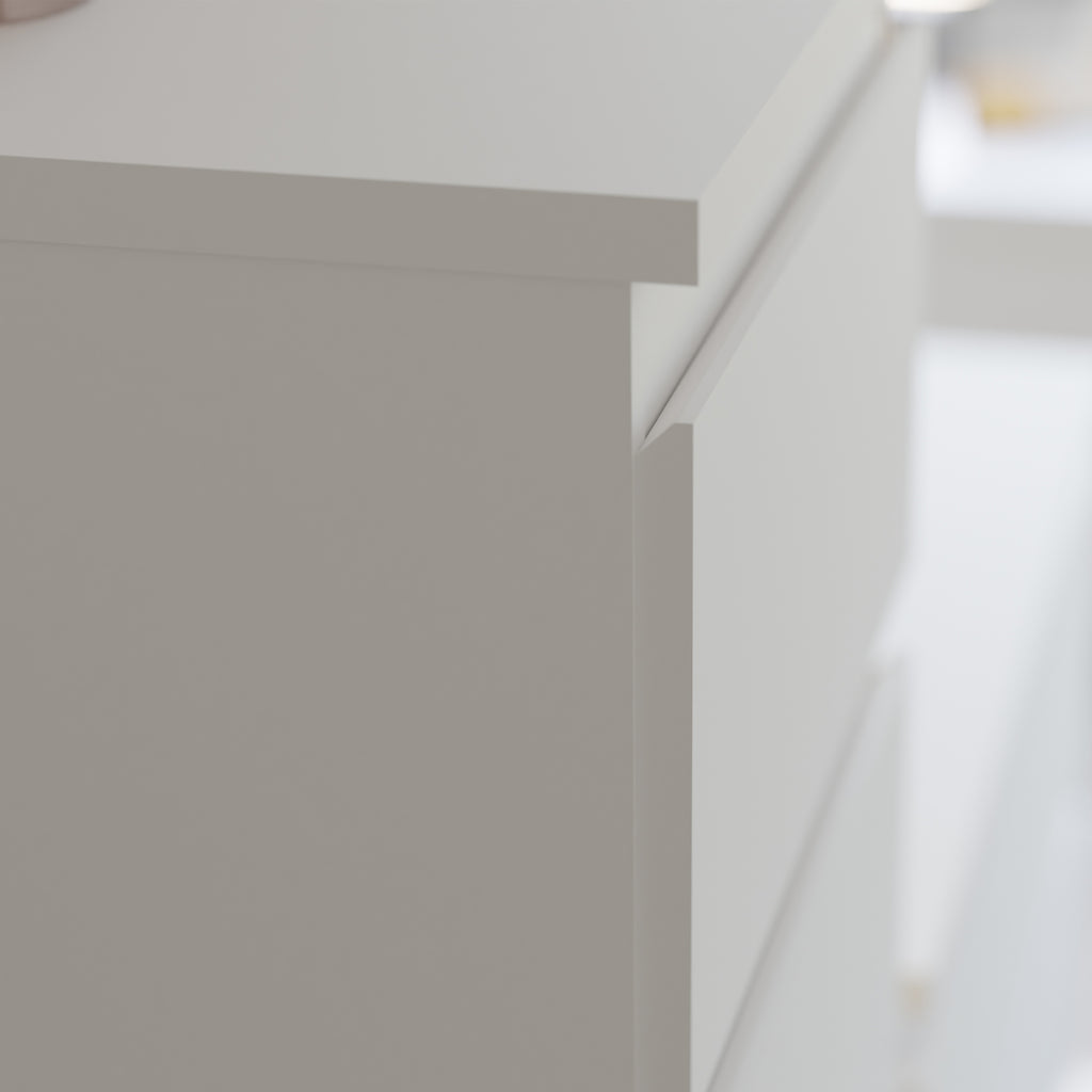 Edmore 2 Drawer Bedside Table in White