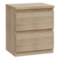 Edmore 2 Drawer Bedside Table in Sonoma Oak